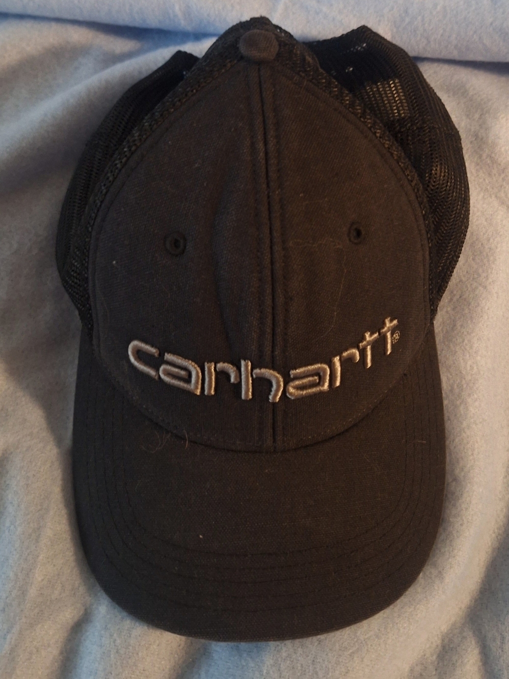 Carhartt Men's Navy Blue Logo Trucker Cap